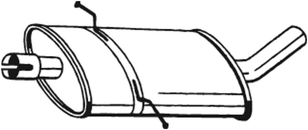 BOSAL Midterste lyddæmper 175429 for MERCEDES-BENZ