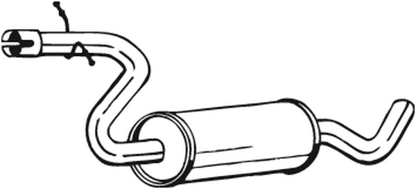 BOSAL Midterste lyddæmper 233805 for VW