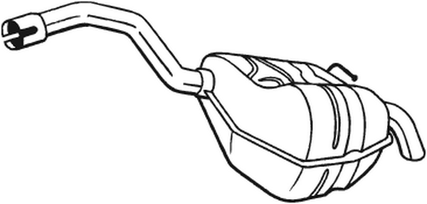 BOSAL Bagerste lyddæmper 154449 for FORD VOLVO