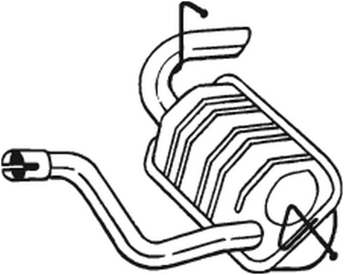 BOSAL Bagerste lyddæmper 175431 for MERCEDES-BENZ