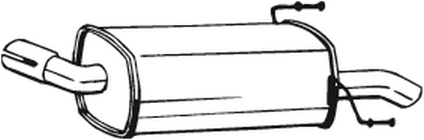 BOSAL Bagerste lyddæmper 185099 for VAUXHALL