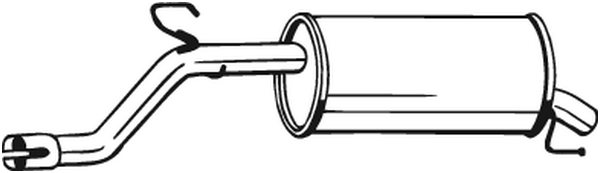 BOSAL Bagerste lyddæmper 185683 for VAUXHALL