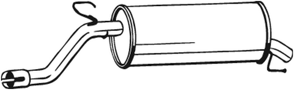 BOSAL Bagerste lyddæmper 185685 for VAUXHALL