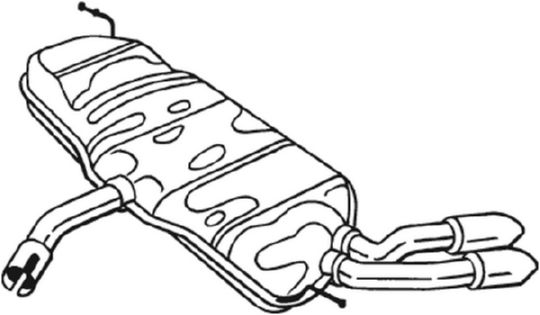 BOSAL Bagerste lyddæmper 105027 for AUDI
