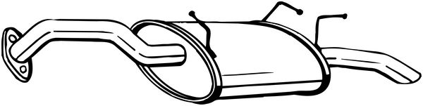 BOSAL Bagerste lyddæmper 145099 for NISSAN
