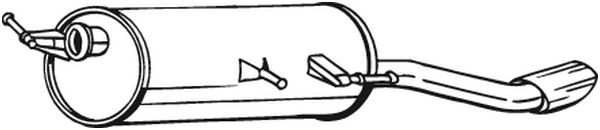BOSAL Bagerste lyddæmper 190067 for PEUGEOT