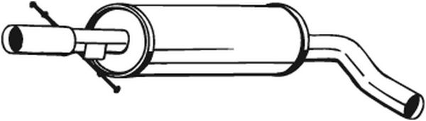 BOSAL Midterste lyddæmper 105505 for AUDI