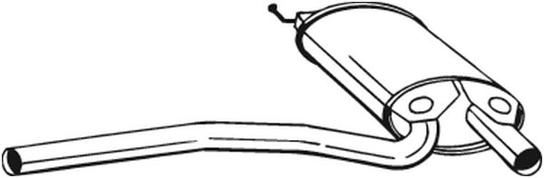 BOSAL Midterste lyddæmper 105563 for AUDI