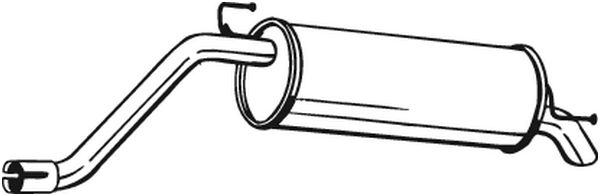 BOSAL Bagerste lyddæmper 148165 for FIAT