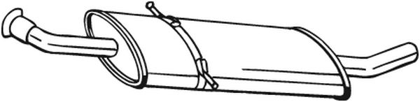 BOSAL Midterste lyddæmper 175017 for MERCEDES-BENZ