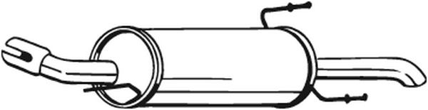 BOSAL Bagerste lyddæmper 185287 for VAUXHALL