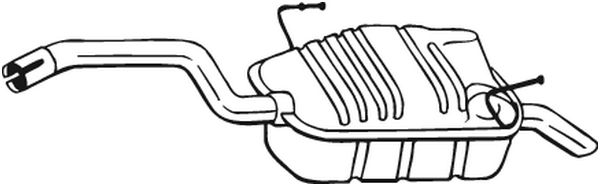BOSAL Bagerste lyddæmper 190905 for PEUGEOT CITROËN LANCIA