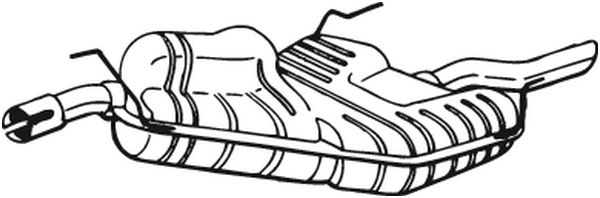 BOSAL Bagerste lyddæmper 215-001 for SAAB
