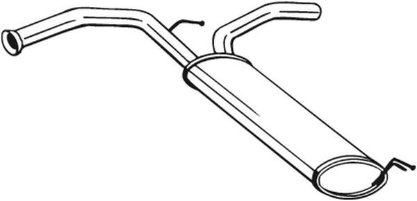BOSAL Bagerste lyddæmper 135723 for PEUGEOT TOYOTA
