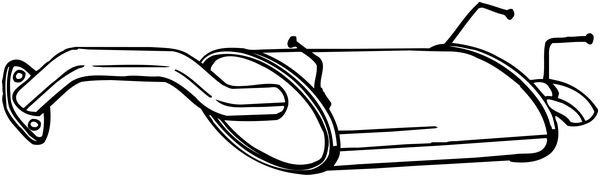 BOSAL Bagerste lyddæmper 145183 for NISSAN