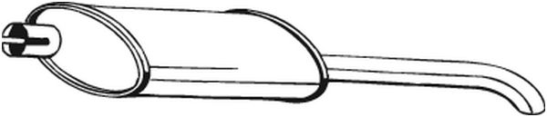 BOSAL Bagerste lyddæmper 185021 for VAUXHALL