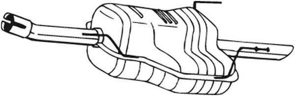 BOSAL Bagerste lyddæmper 185487 for OPEL VAUXHALL