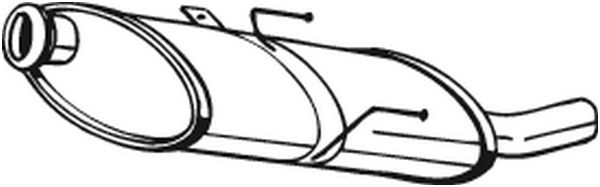 BOSAL Bagerste lyddæmper 190863 for PEUGEOT