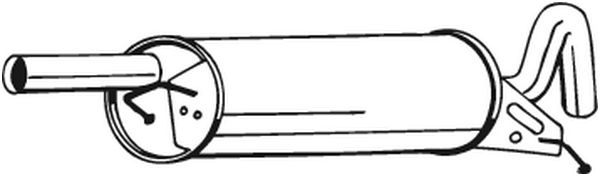 BOSAL Bagerste lyddæmper 233-119 for VW