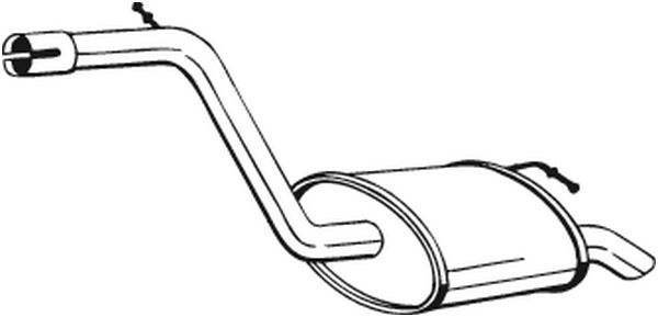 BOSAL Bagerste lyddæmper 154181 for FORD