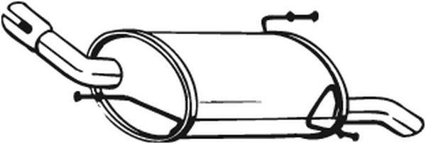BOSAL Bagerste lyddæmper 185947 for VAUXHALL