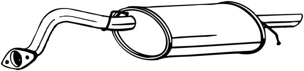 BOSAL Bagerste lyddæmper 141195 for DAEWOO