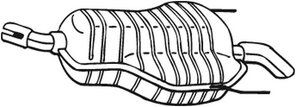 BOSAL Bagerste lyddæmper 185489 for VAUXHALL