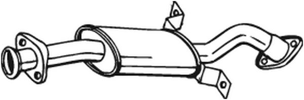 BOSAL Forreste lyddæmper 177257 for MITSUBISHI