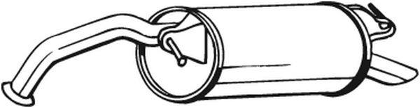 BOSAL Bagerste lyddæmper 228-475 for TOYOTA