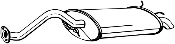 BOSAL Bagerste lyddæmper 115319 for ROVER