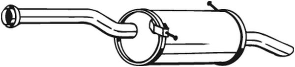 BOSAL Bagerste lyddæmper 135121 for PEUGEOT