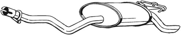 BOSAL Bagerste lyddæmper 175347 for MERCEDES-BENZ