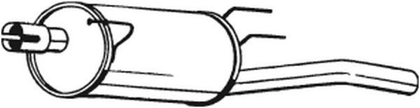 BOSAL Bagerste lyddæmper 185637 for VAUXHALL