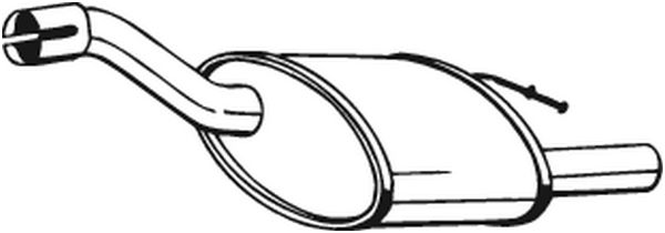 BOSAL Bagerste lyddæmper 154357 for FORD