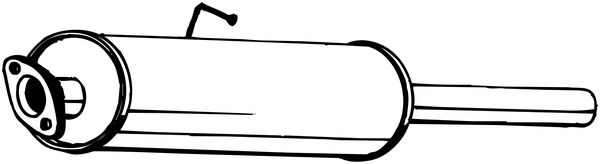 BOSAL Midterste lyddæmper 154133 for FORD