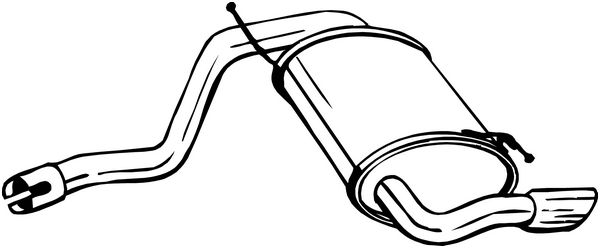 BOSAL Bagerste lyddæmper 200-251 for DACIA
