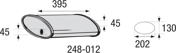 BOSAL Midterste, lyddæmper, universal 248012