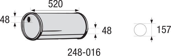 BOSAL Midterste, lyddæmper, universal 248016