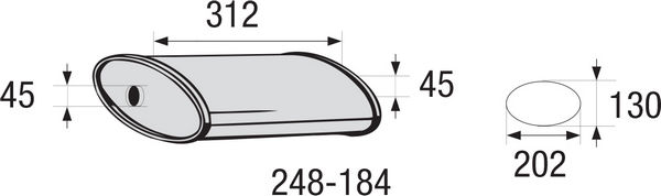 BOSAL Midterste, lyddæmper, universal 248184