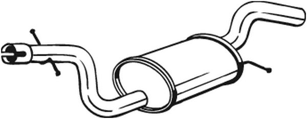 BOSAL Midterste lyddæmper 233-719 for SKODA VW