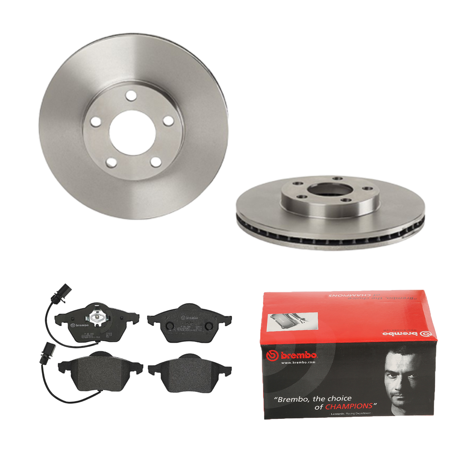 BREMBO Bremsesæt, skivebremser 142053614 foraksel indvendig ventileret 282mm 25mm for AUDI VW SEAT AUDI (FAW) SKODA