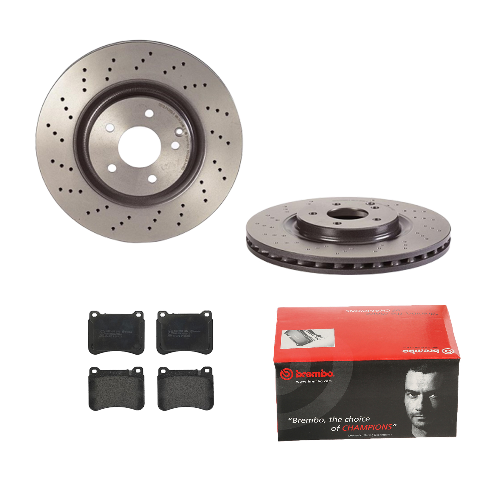 BREMBO Bremsesæt, skivebremser 142055129 foraksel perforeret/ventileret 330mm 28mm for MERCEDES-BENZ