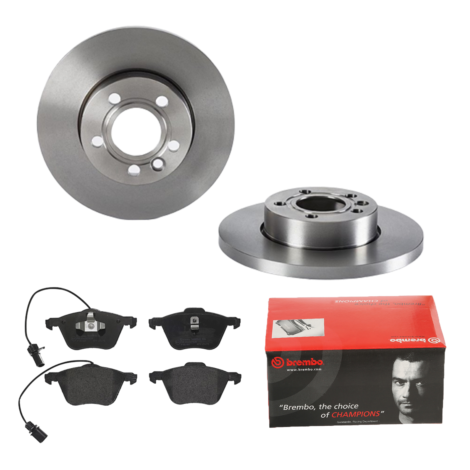 BREMBO Bremsesæt, skivebremser 142055146 foraksel fuld 282mm 18mm for FORD AUDI VW