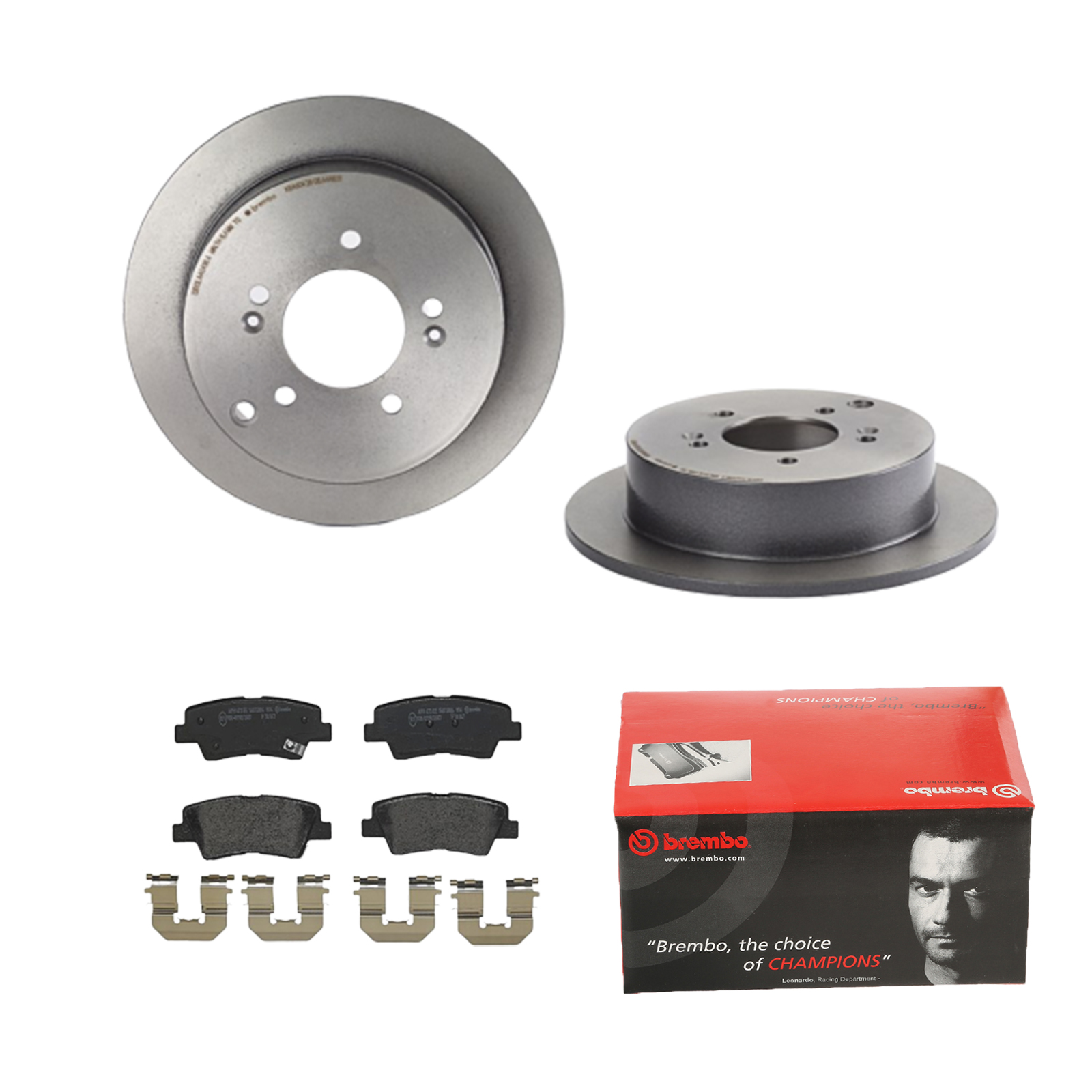 BREMBO Bremsesæt, skivebremser 142055155 bagaksel fuld 284mm 10mm for GEELY KIA (DYK) KIA HYUNDAI CHANGAN HYUNDAI (BEIJING) SSANGYONG