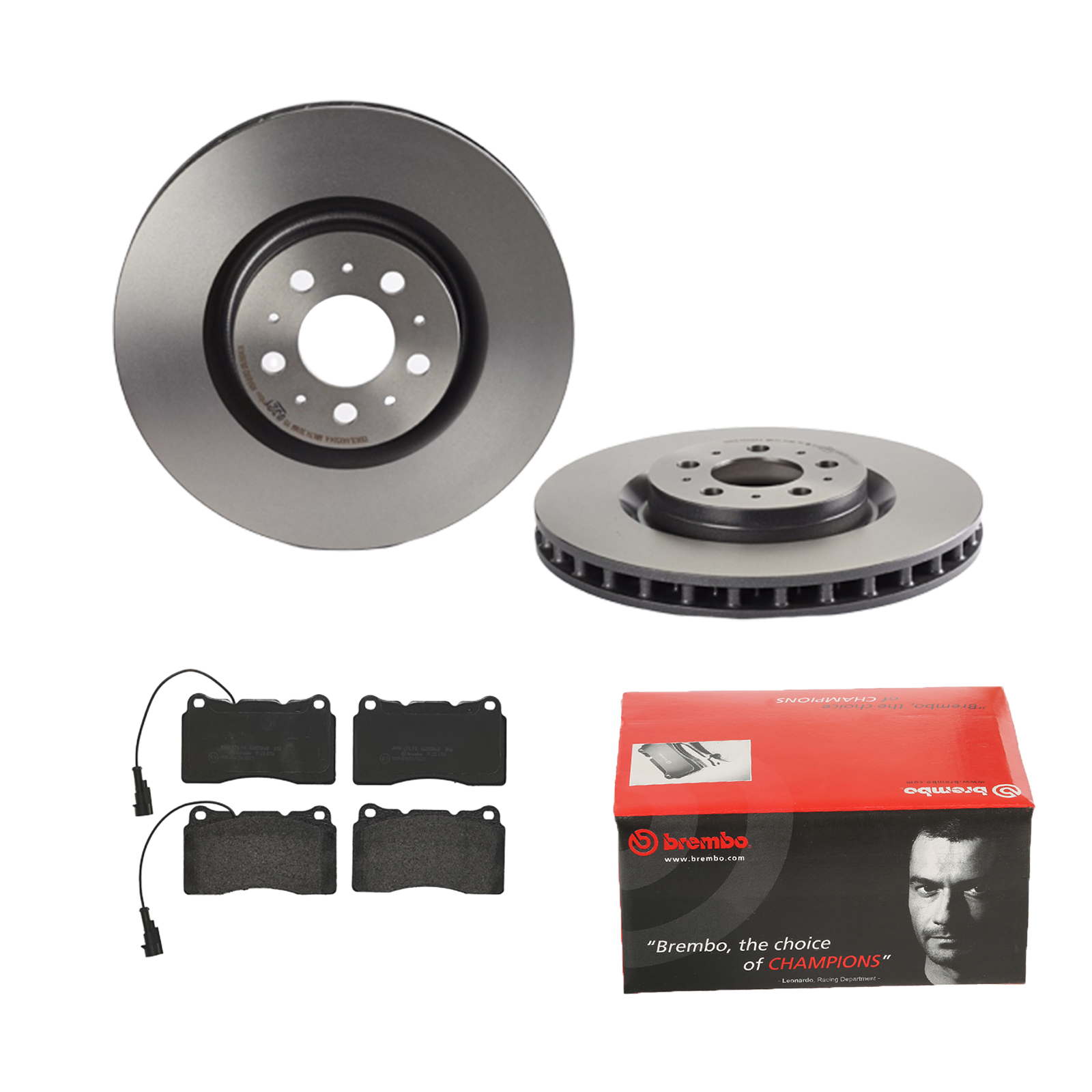 BREMBO Bremsesæt, skivebremser 142055192 foraksel indvendig ventileret 330mm 32mm for VOLVO ALFA ROMEO LANCIA FIAT RENAULT