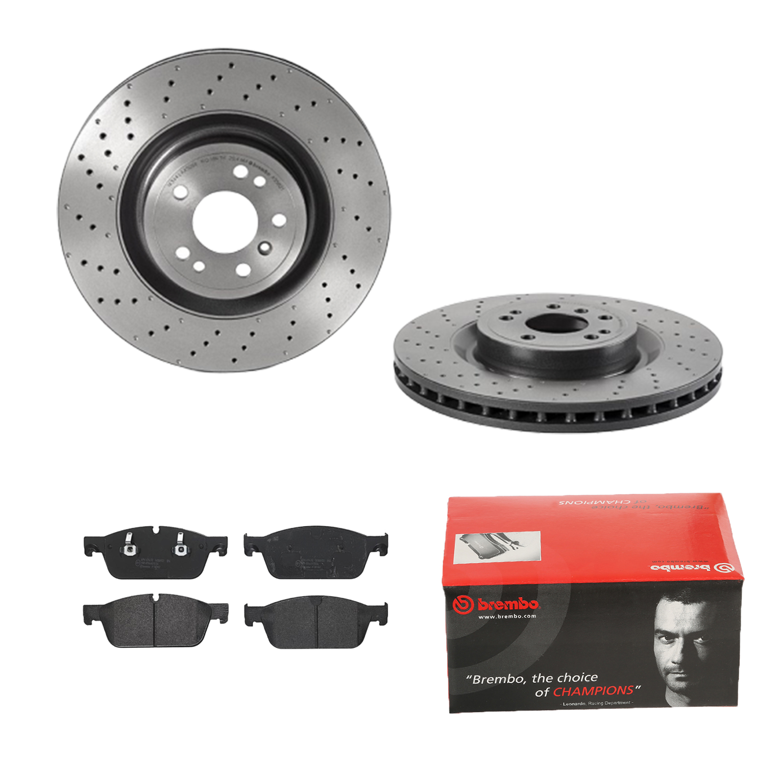 BREMBO Bremsesæt, skivebremser 142057634 foraksel perforeret/ventileret 350mm 32mm for MERCEDES-BENZ