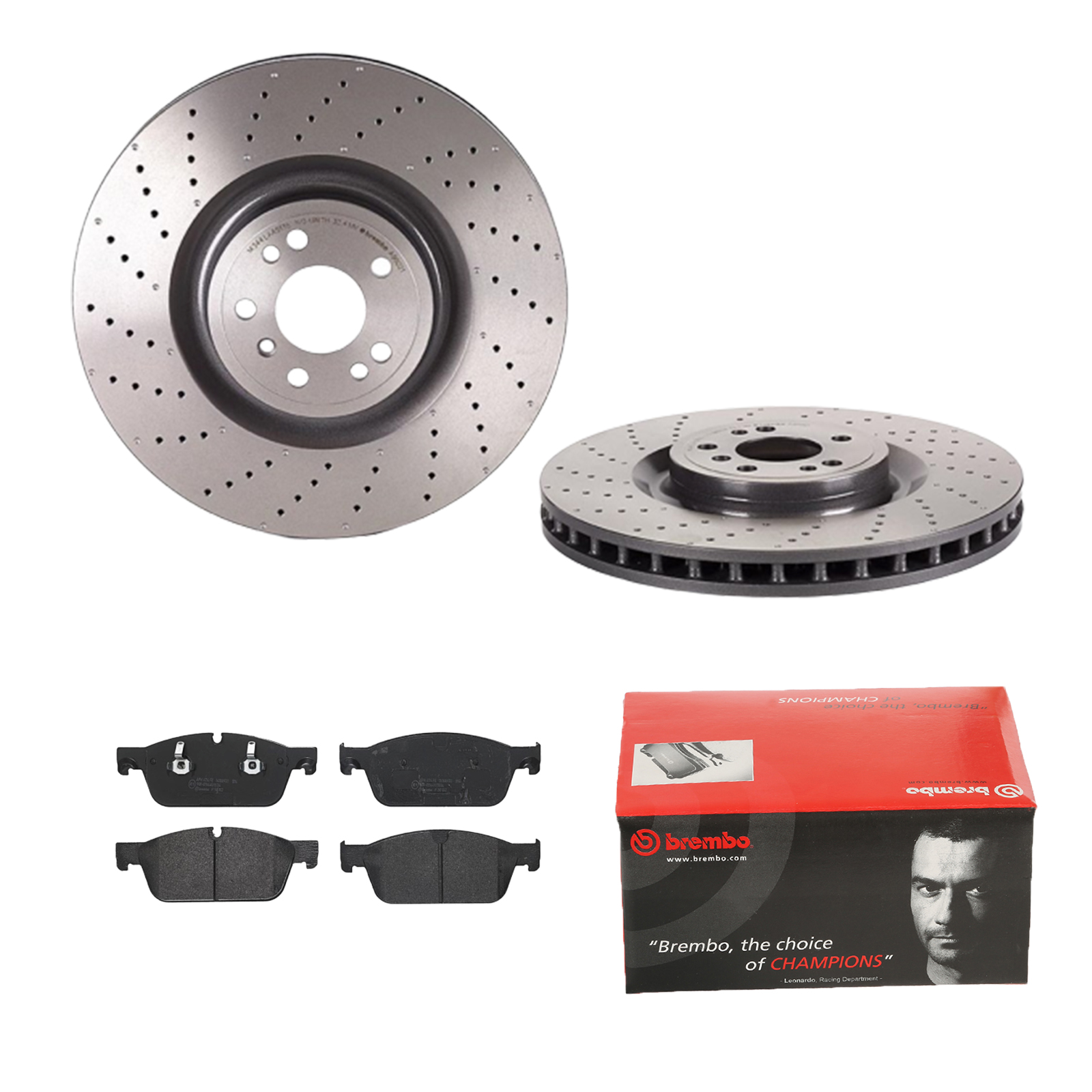 BREMBO Bremsesæt, skivebremser 142057638 foraksel perforeret/ventileret 375mm 36mm for MERCEDES-BENZ