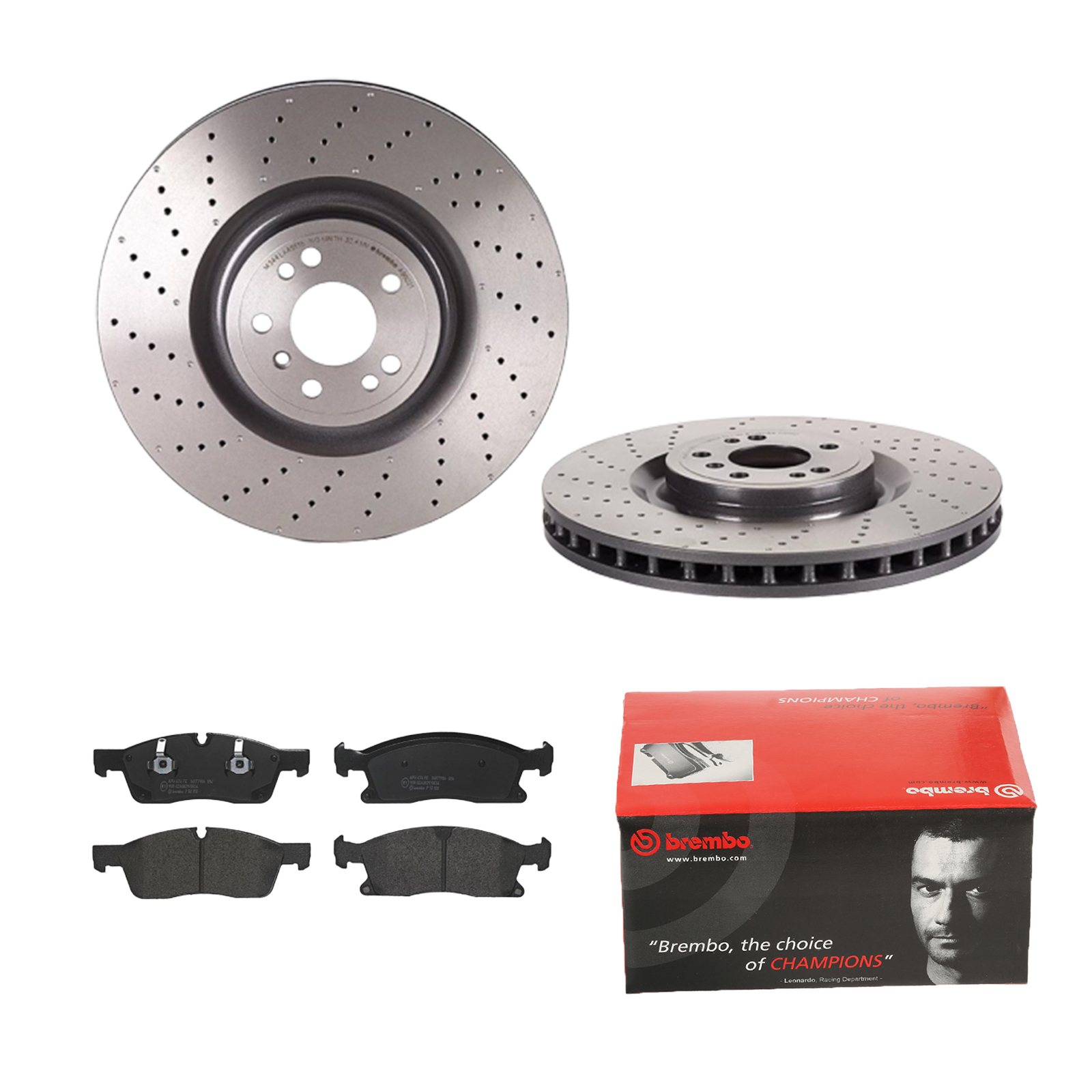 BREMBO Bremsesæt, skivebremser 142057639 foraksel perforeret/ventileret 375mm 36mm for MERCEDES-BENZ