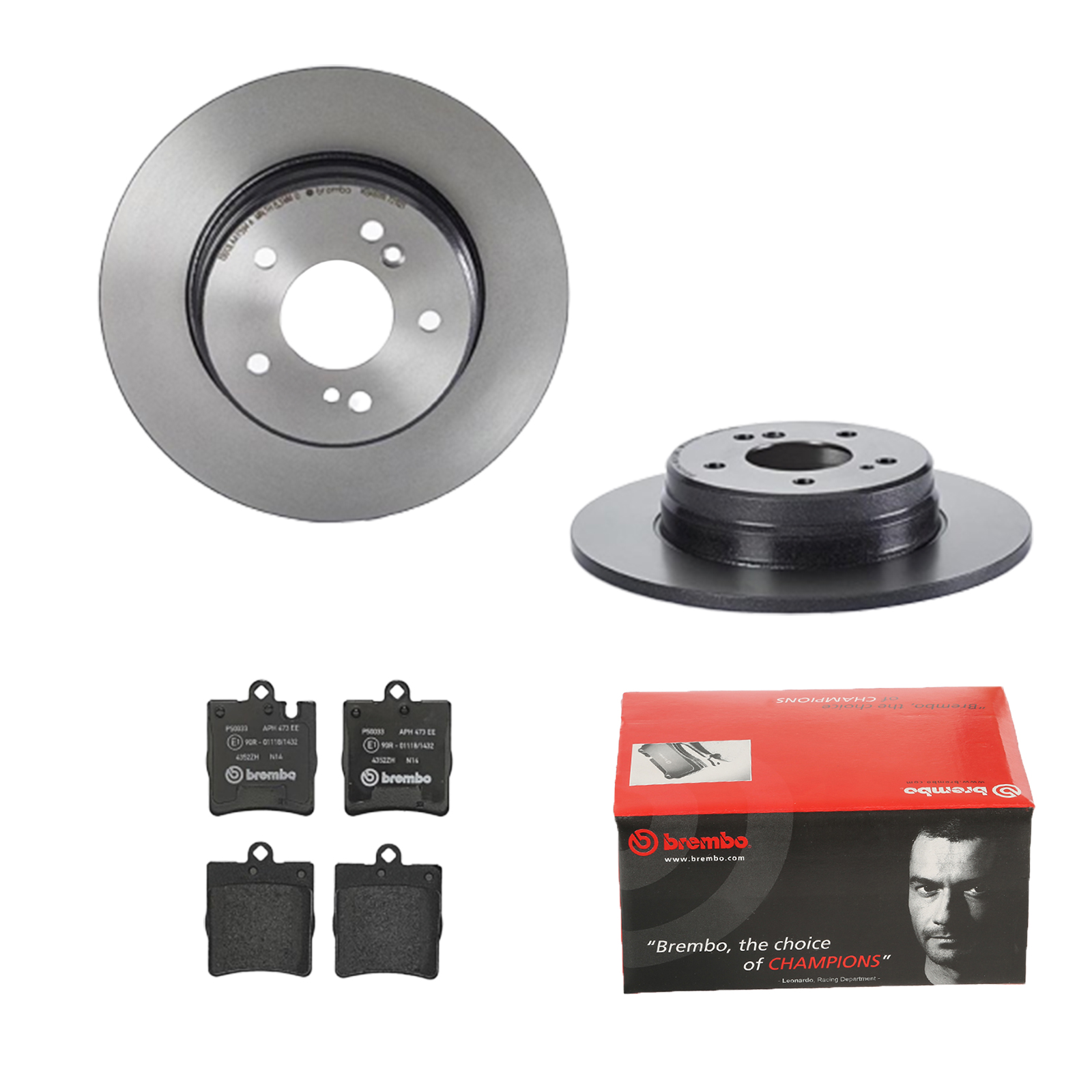 BREMBO Bremsesæt, skivebremser 142053920 bagaksel fuld 290mm 10mm for MERCEDES-BENZ