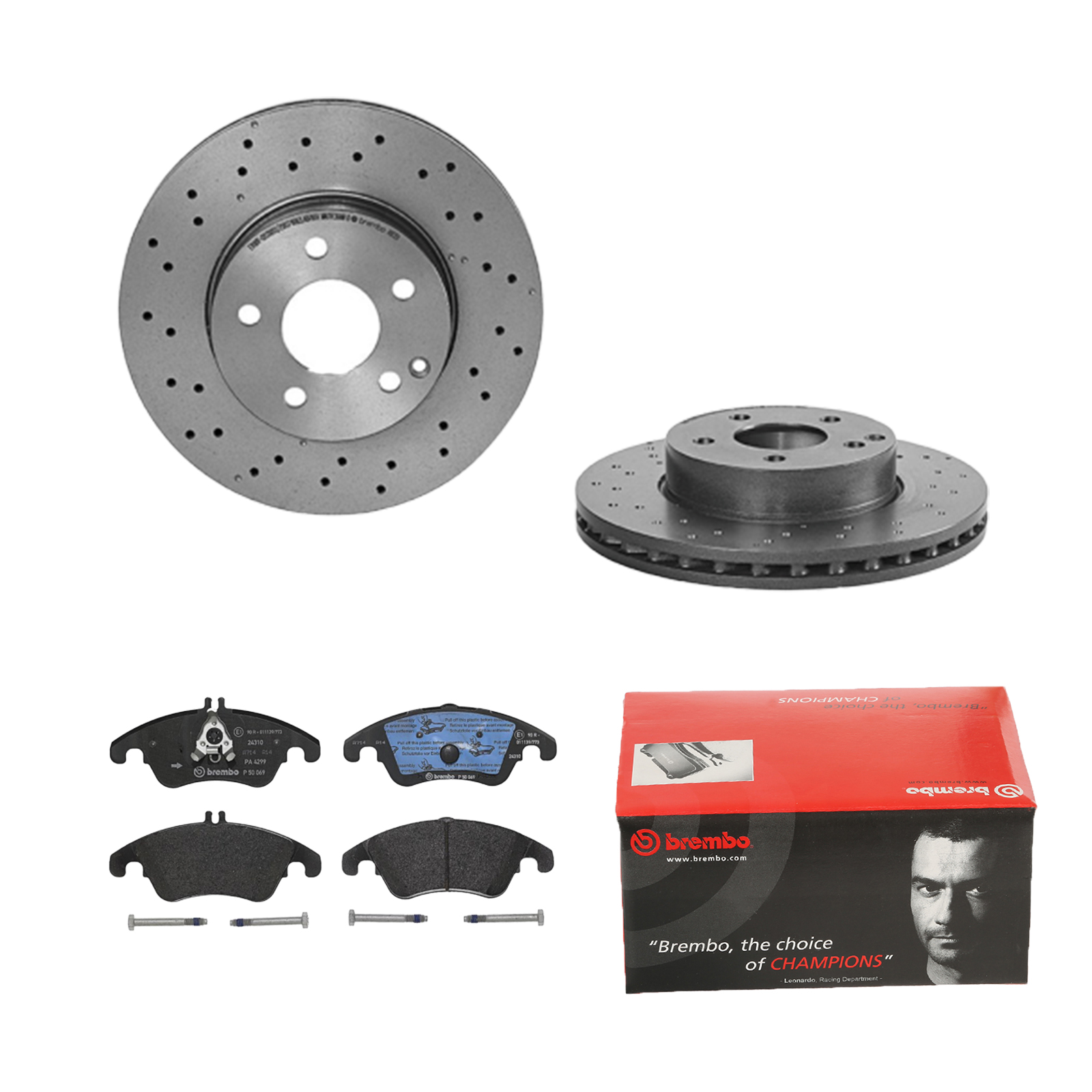 BREMBO Bremsesæt, skivebremser 142054413 foraksel perforeret/ventileret 295mm 28mm for MERCEDES-BENZ